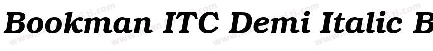 Bookman ITC Demi Italic BT字体转换
